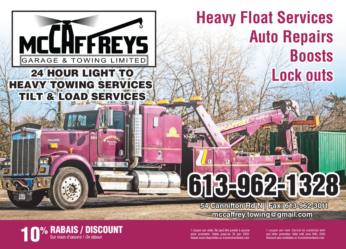 Mccaffreys Garage Towing Ltd Truckers Handbook And Saving