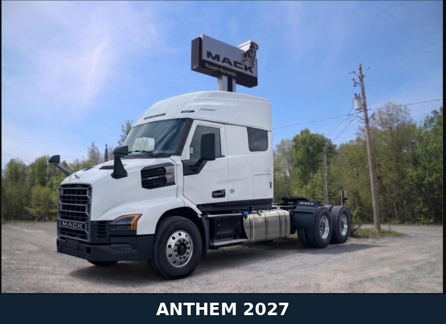 <p><span>Mack Anthem 2027 neuf, couchette 64 po, MP13 515 HP et boîte automatisée mDRIVE 12 vitesses. Cabine en cuir avec suspension pneumatique, couchette avec matelas premium, chauffe-diesel 7500 BTU et climatisation. 0 km, sous garantie complète.</span></p>