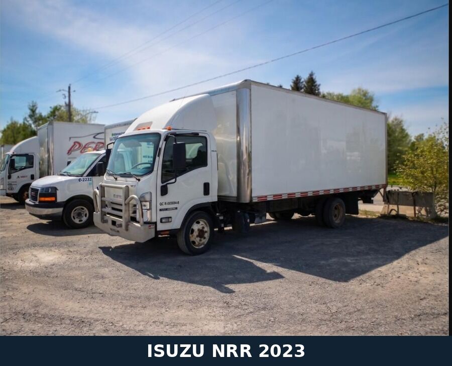 <p><span>Isuzu NRR 2023, classe 5. Fourgon de 20 pieds avec élévateur, moteur Isuzu 5,2 litres diesel 252 HP, transmission automatique Aisin 6 vitesses. 290 000 km. Une solution fiable et économique pour vos opérations de transport.</span></p>